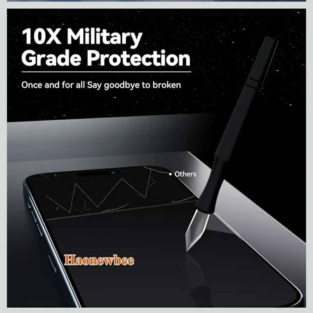 2 Pack Screen Protector for iPhone 16, Privacy Screen Protector and Glass Screen